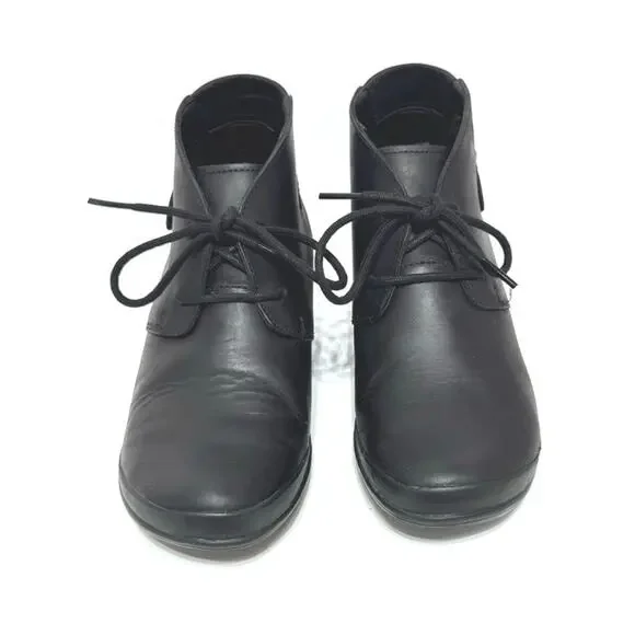 Merrell Women's Veranda Black Leather Lace Up Ankle Bootie Boots Size 7 - Picture 5 of 8